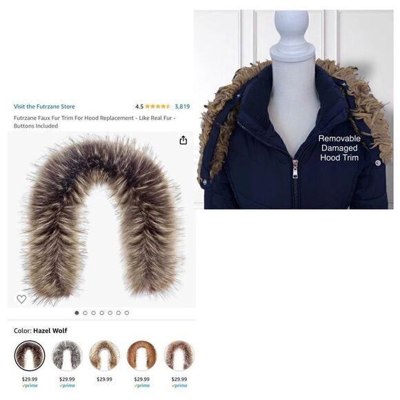 Tommy Hilfiger Navy Blue Mid Length Puffer Jacket Coat W/Hood Sz XXS - Picture 9 of 13